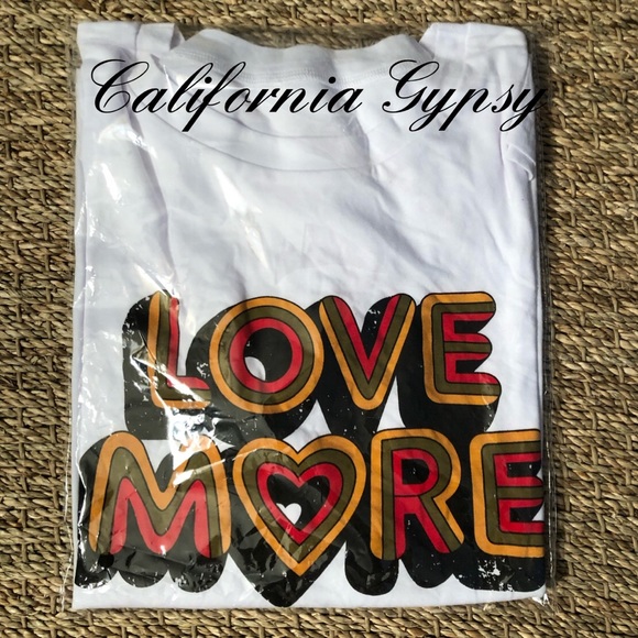 Love More Vintage Retro Boho T-shirt - Picture 4 of 8